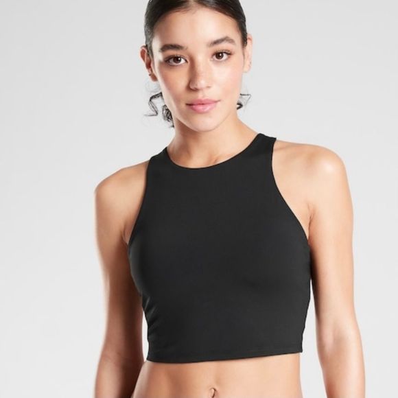 Athleta Other - ATHLETA Conscious Crop Bikini Swim Top A-C, Black Size Small NWT $59